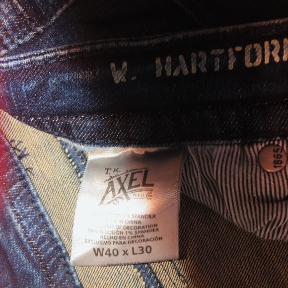 NWT Mens TK Axel slim boot cut jeans size 40x30 - Picture 6 of 6